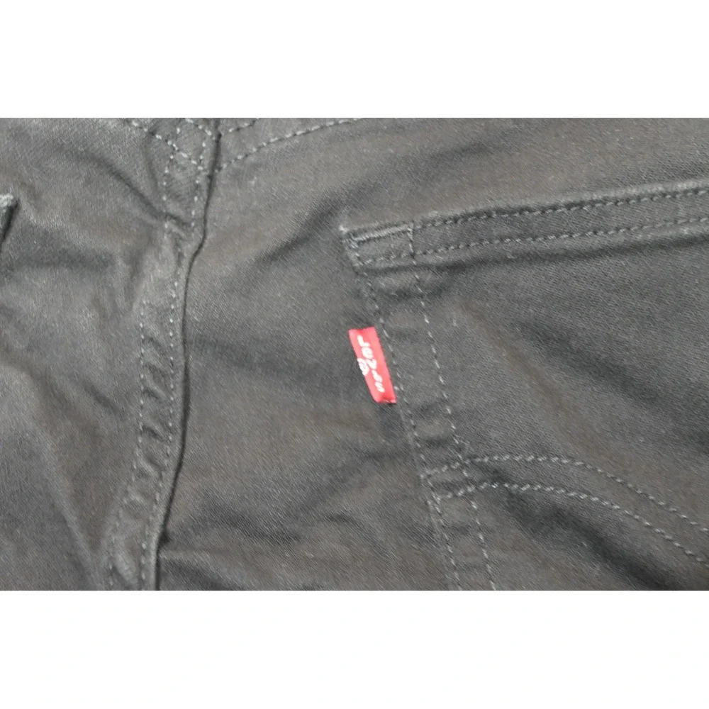 Levi's 511 Slim Fit Jean Shorts Mens 28 Black Denim Cut Off Raw Hem Excellent